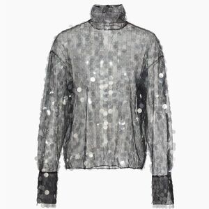 NWT 16Arlington Olall Paillettes Turtleneck Top